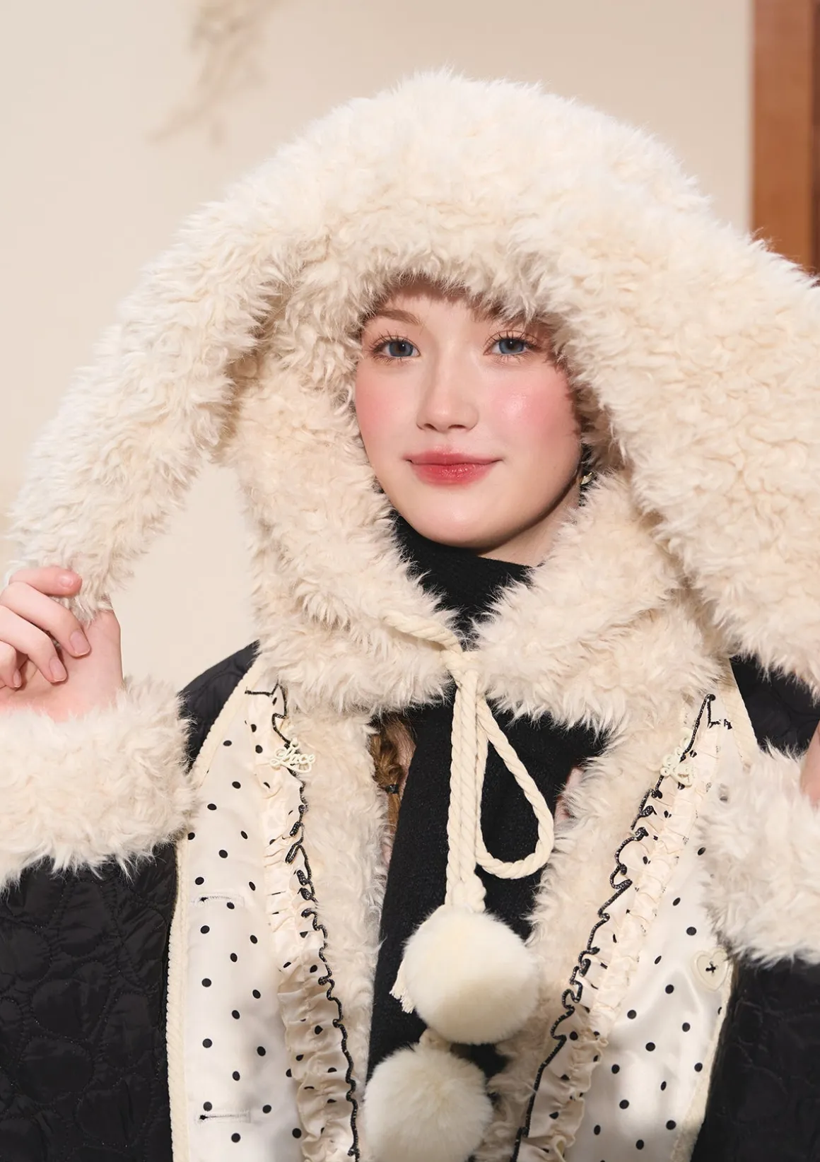 Berry Katie Rabbit Cotton Coat