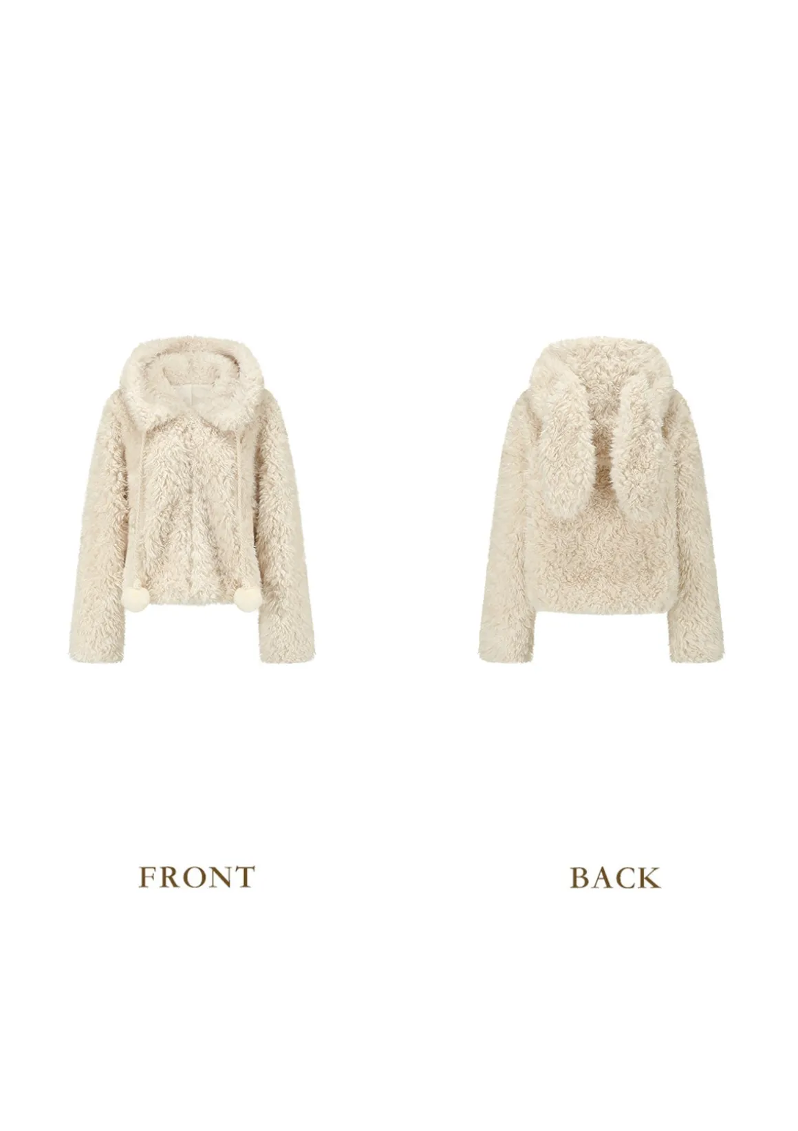 Berry Katie Rabbit Plush Coat