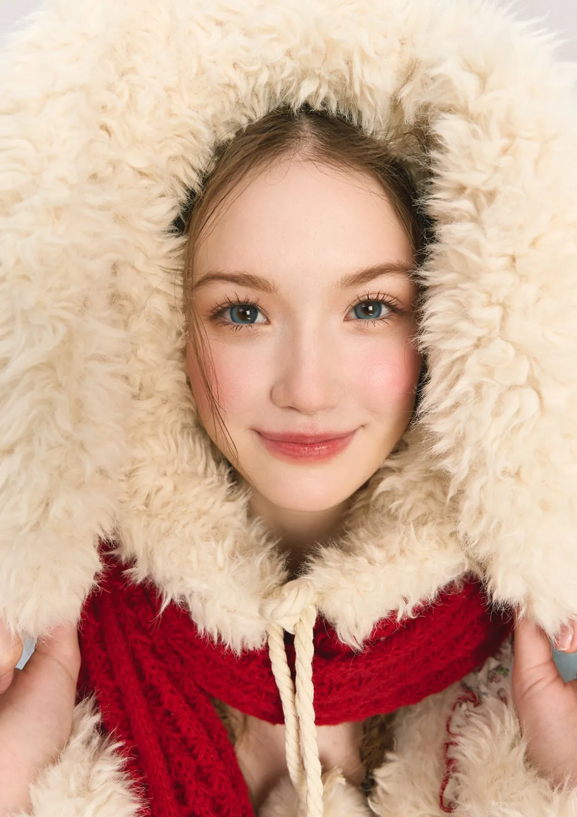 Berry Katie Rabbit Plush Coat