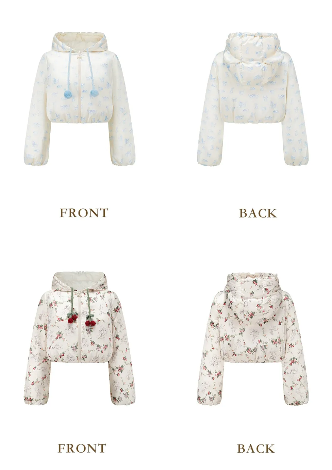 Berry Meow Meow Down Jacket