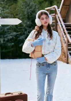 Berry Meow Meow Down Jacket