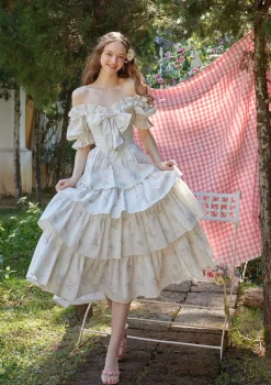 Bloom in Coral Island Corset Dress