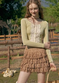 Cheese Mille Crepe Pantskirt