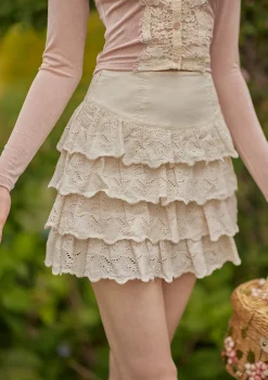Cheese Mille Crepe Pantskirt