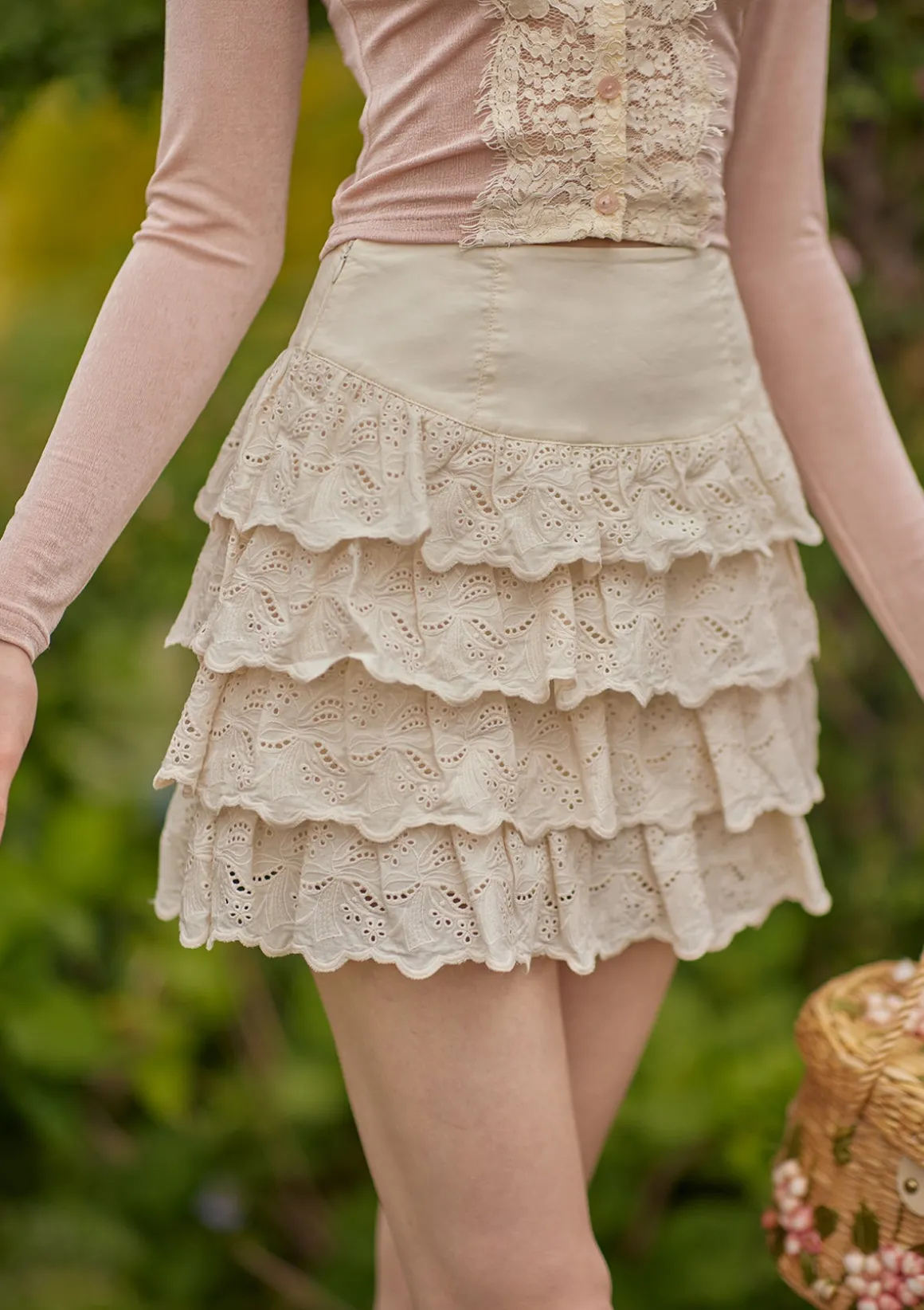 Cheese Mille Crepe Pantskirt