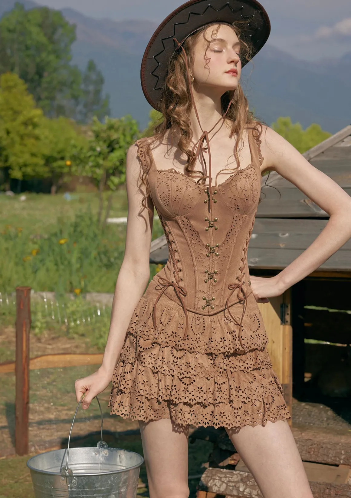 Chocolina Suede Corset