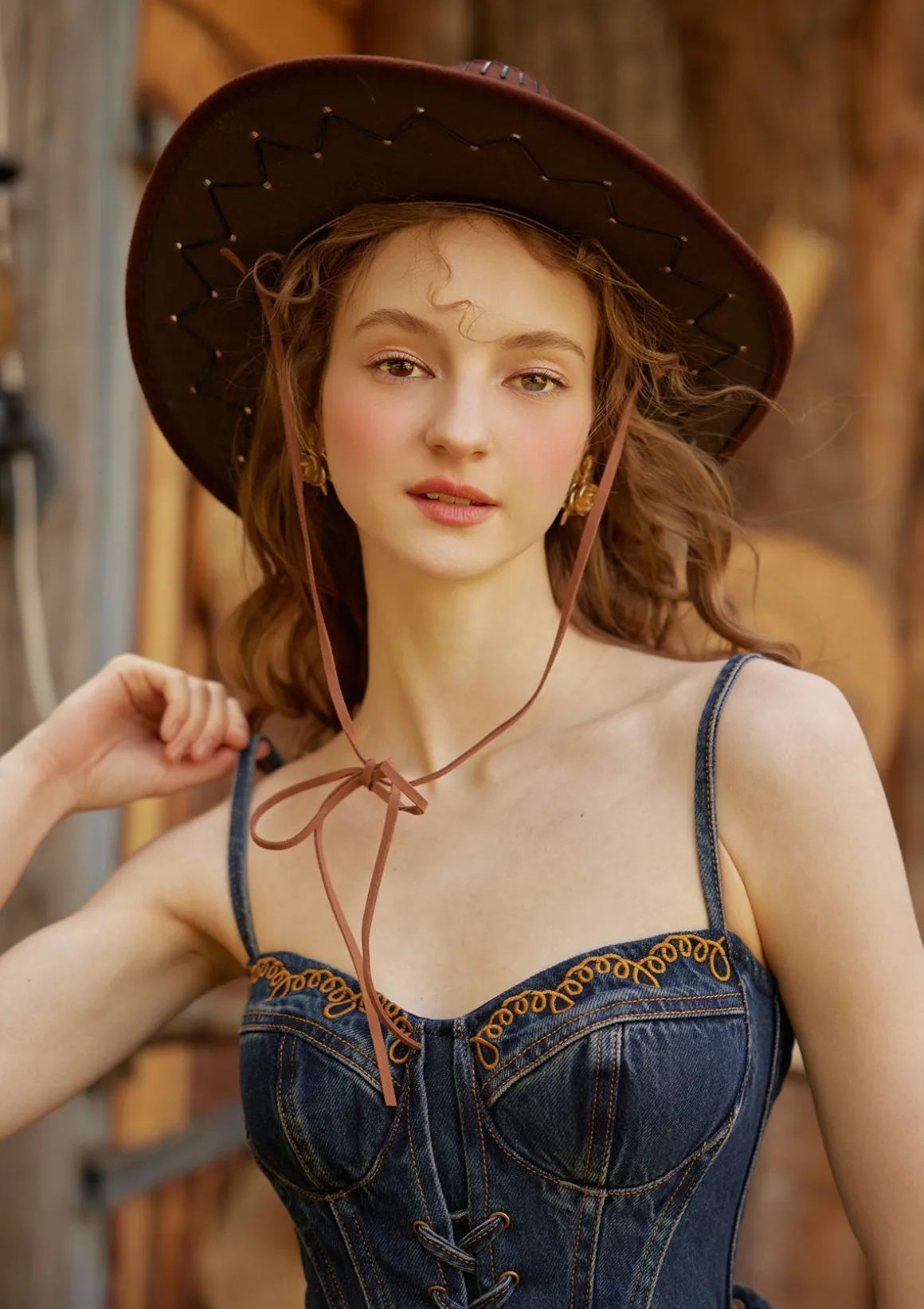 Cowgirl On The Run Denim Corset