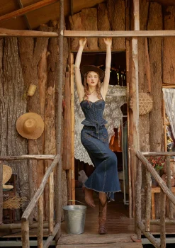 Cowgirl On The Run Denim Corset