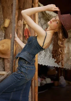 Cowgirl On The Run Denim Corset