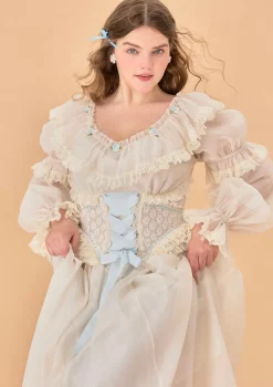 Curve & Plus Blue Hydrangea Corset Dress