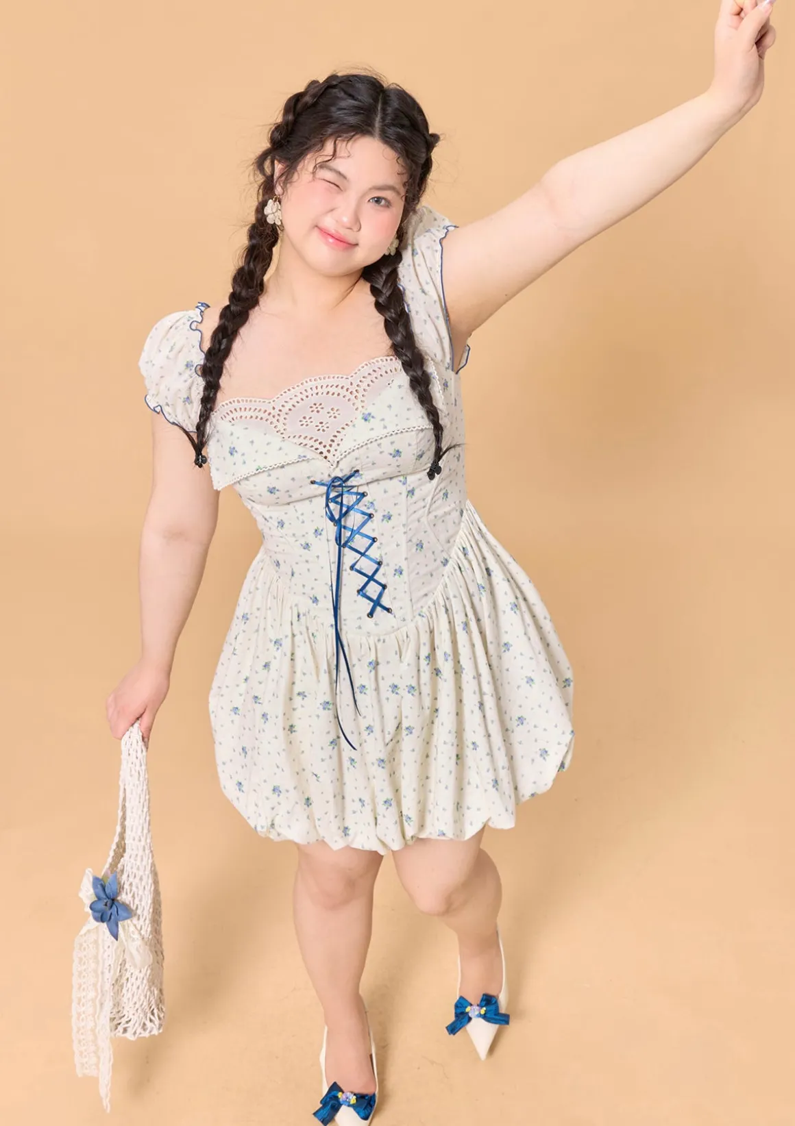 Curve & Plus Blueberry Jam Jar Dress