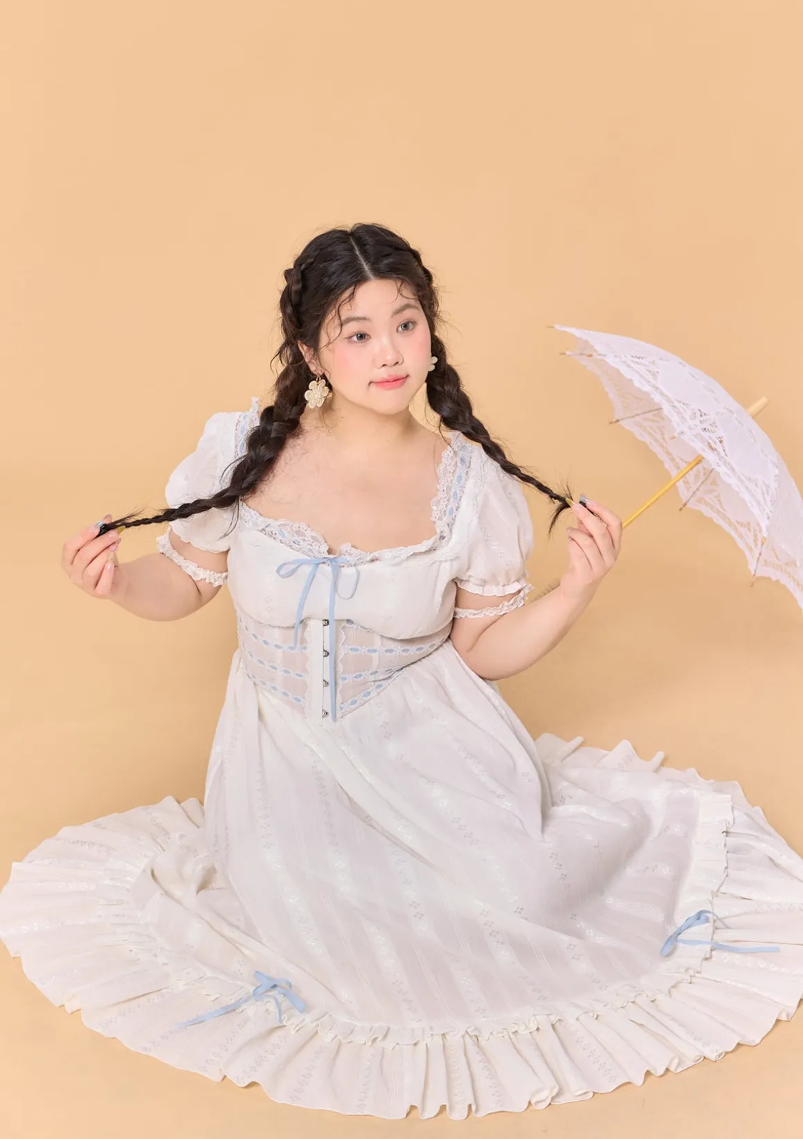 Curve & Plus Dear White Pages Dress