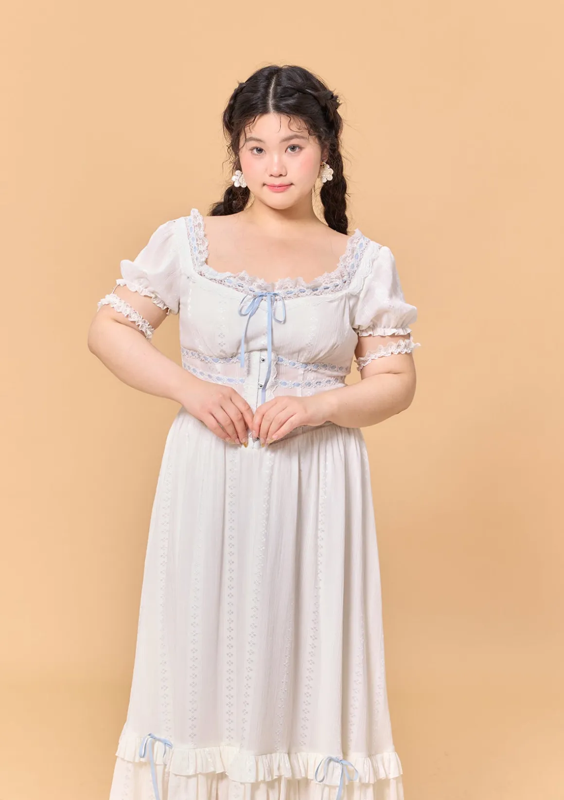 Curve & Plus Dear White Pages Dress