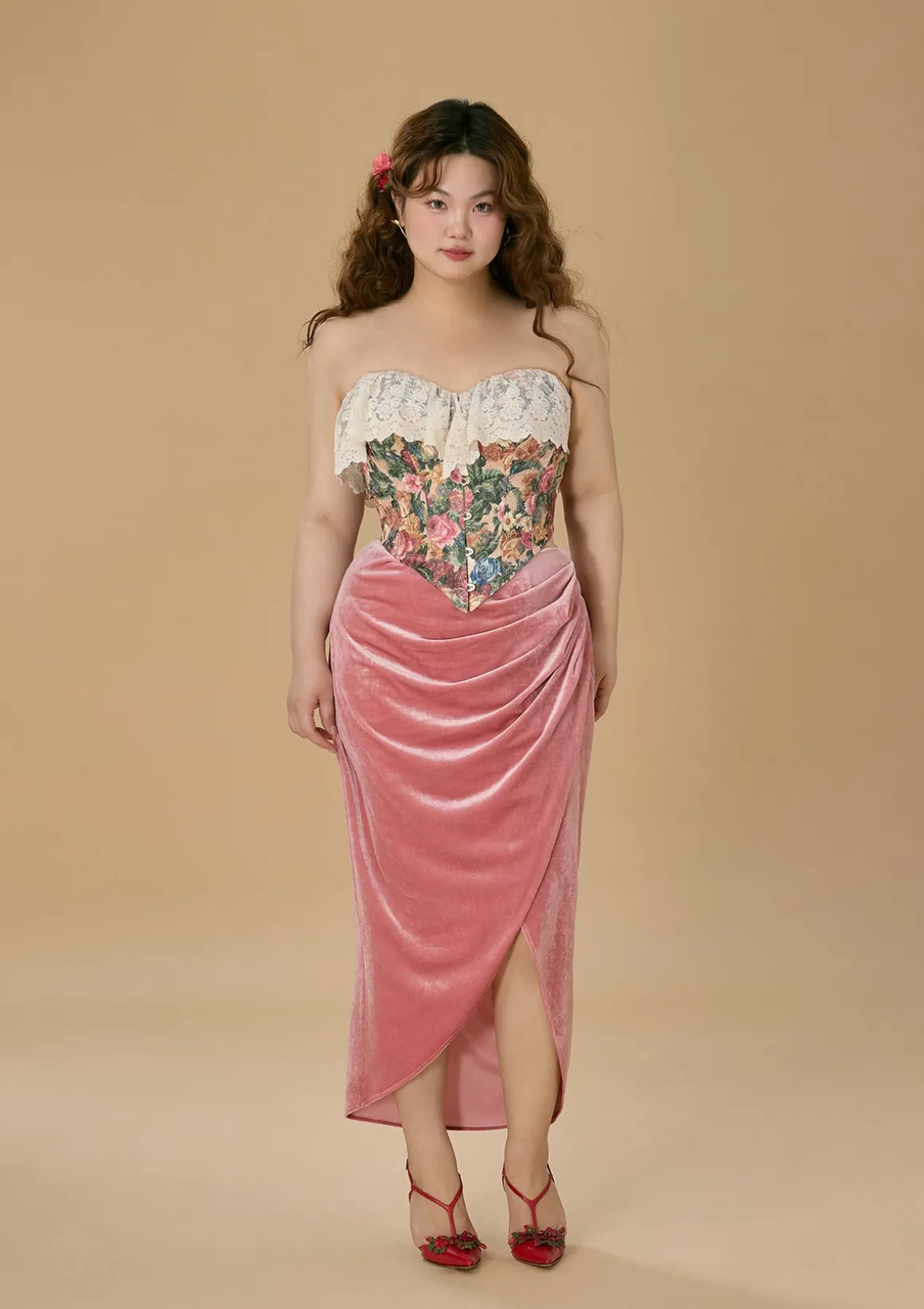 Curve & Plus Flower & Banquet Corset