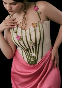Curve & Plus Flower Vine Phantom Corset Dress