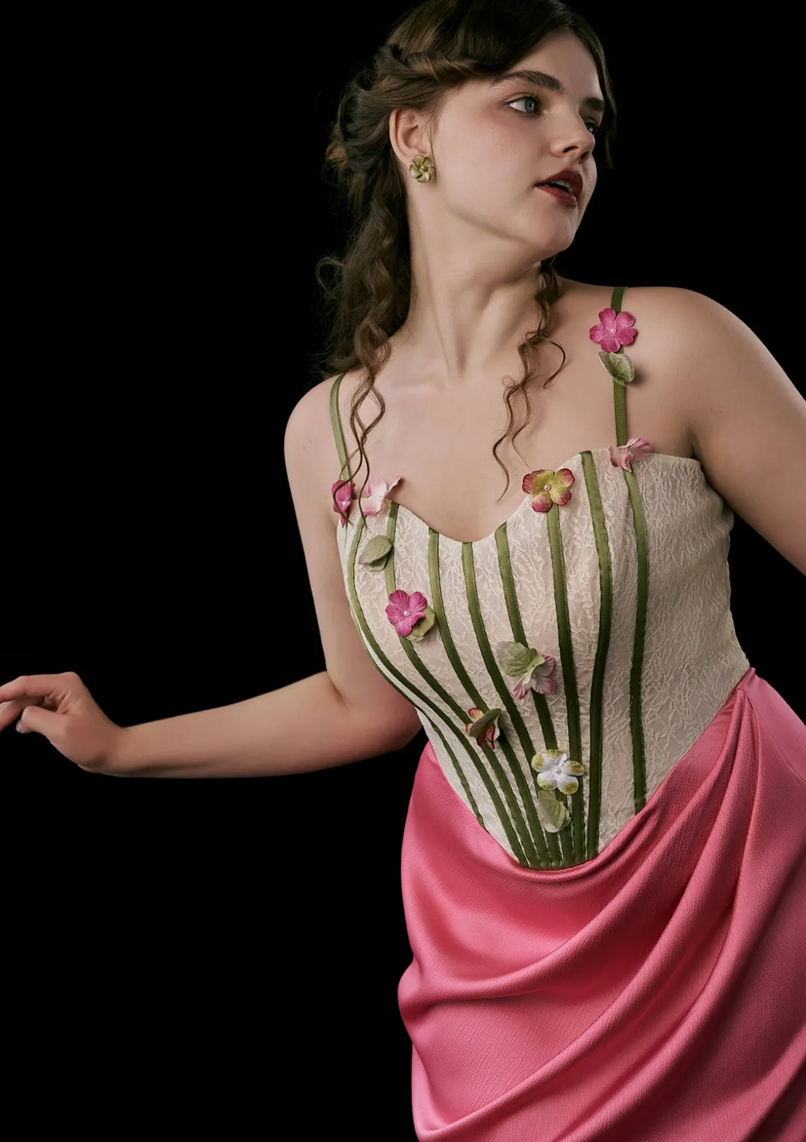 Curve & Plus Flower Vine Phantom Corset Dress