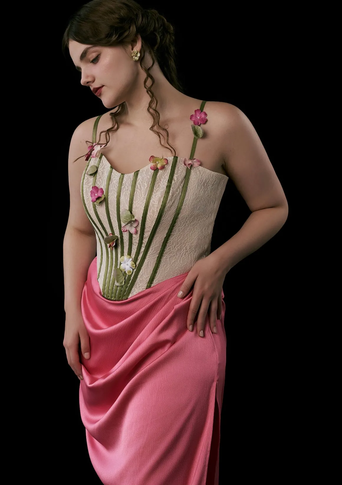Curve & Plus Flower Vine Phantom Corset Dress