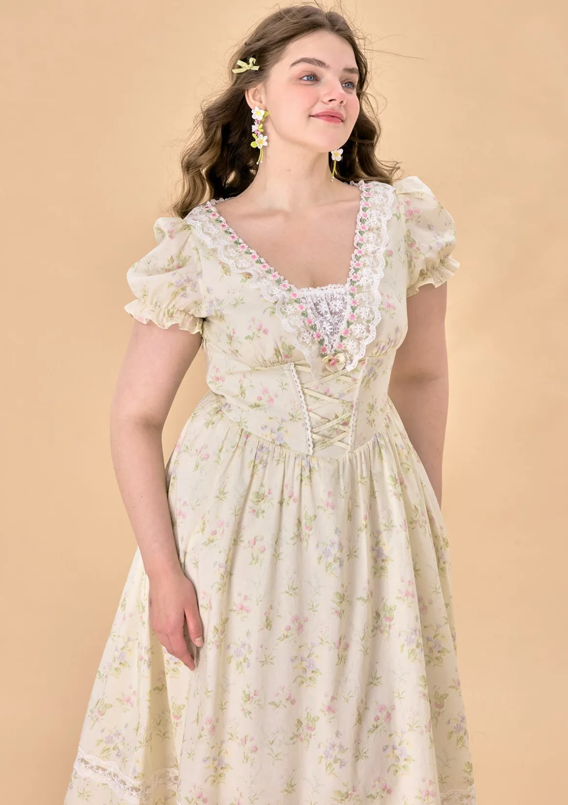 Curve & Plus Garden Tea Party Corset Dress