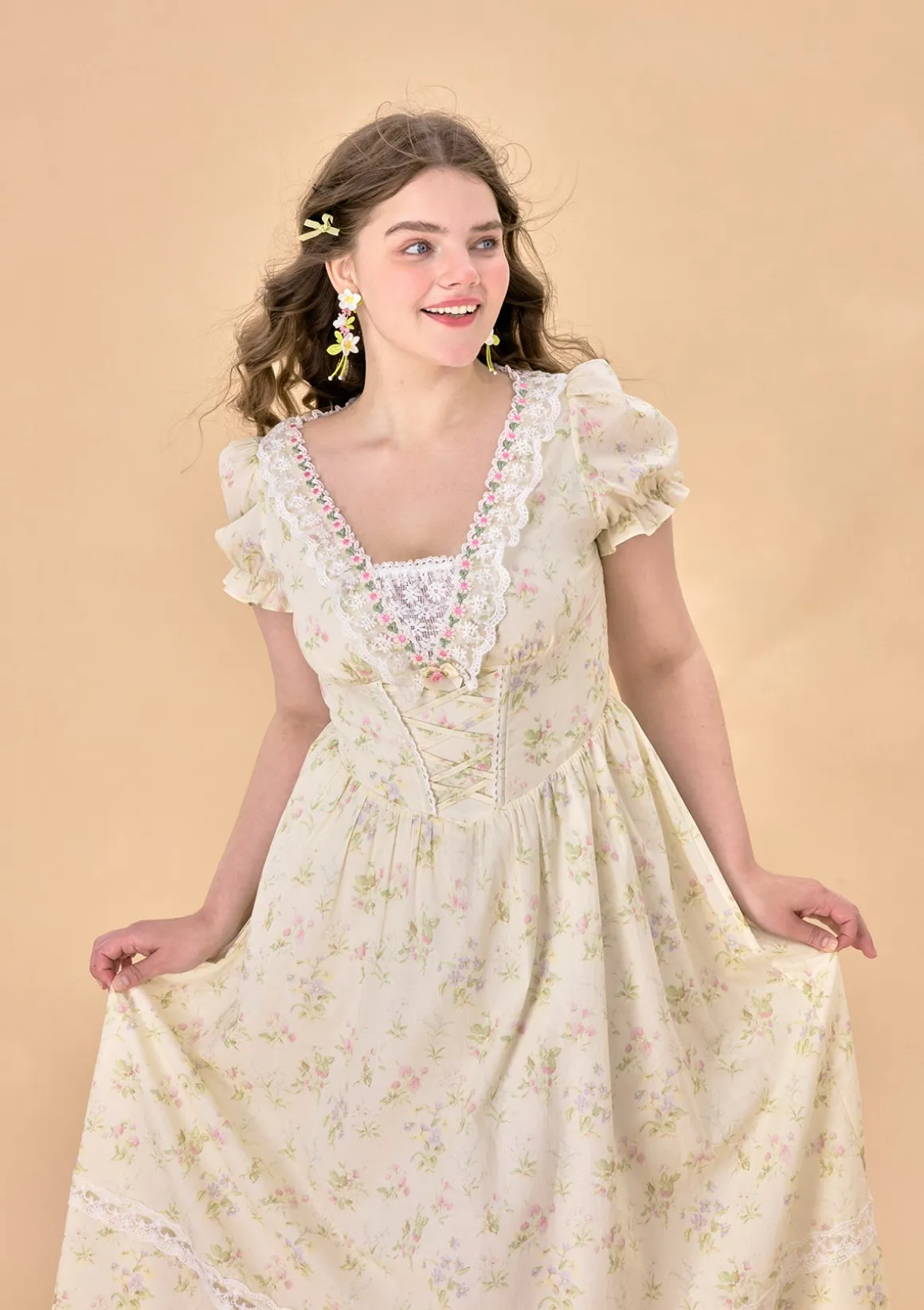 Curve & Plus Garden Tea Party Corset Dress