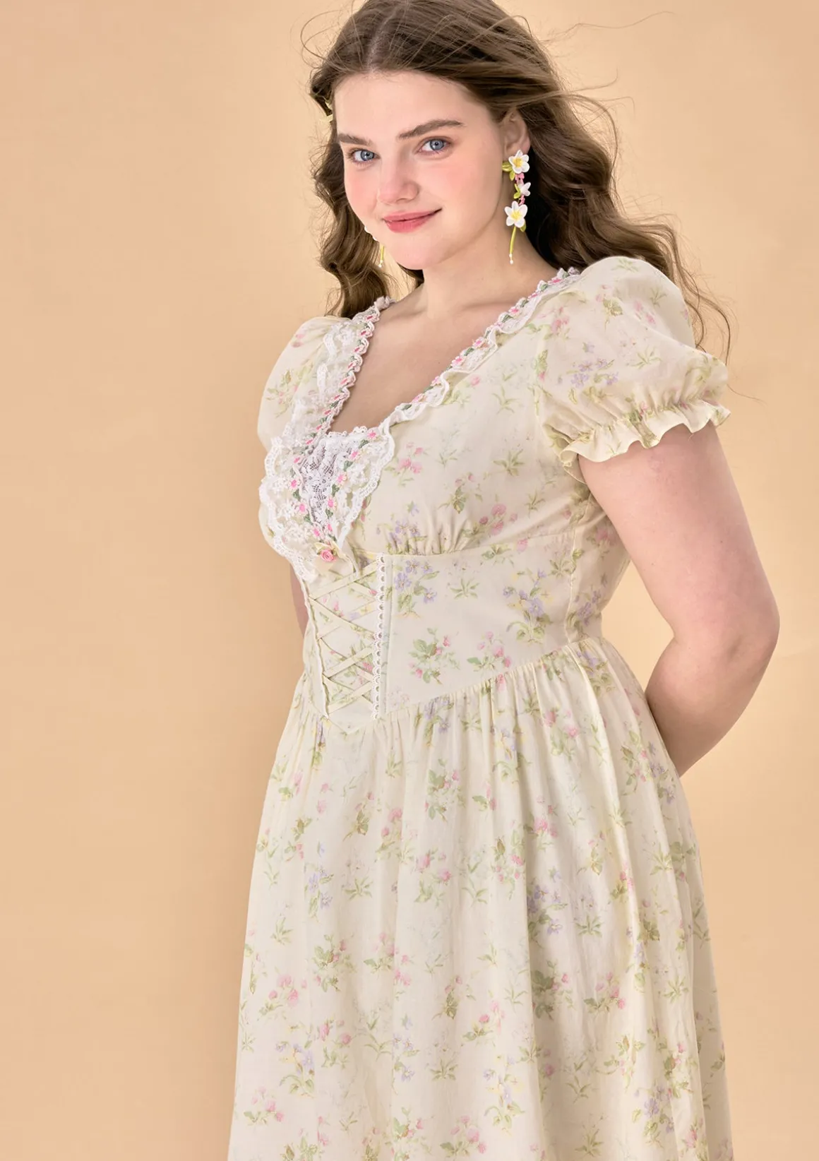 Curve & Plus Garden Tea Party Corset Dress