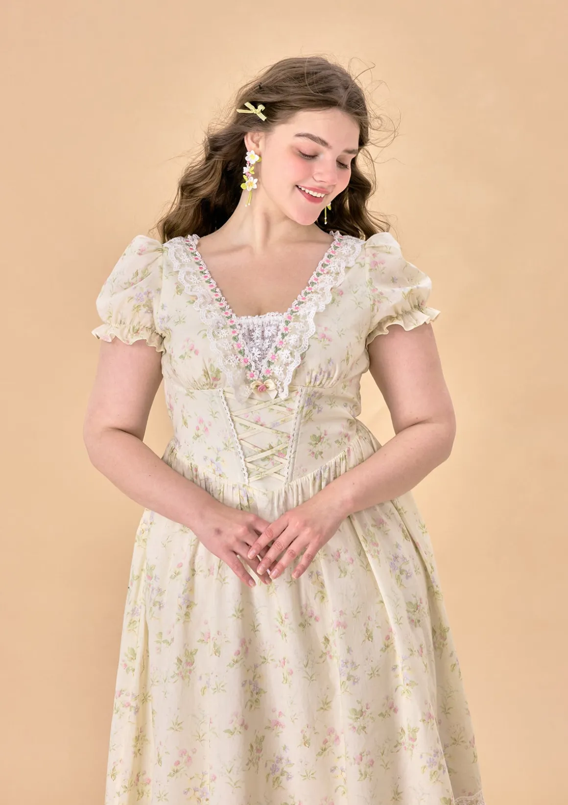 Curve & Plus Garden Tea Party Corset Dress