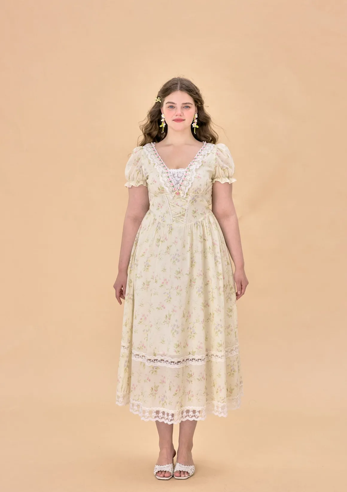Curve & Plus Garden Tea Party Corset Dress
