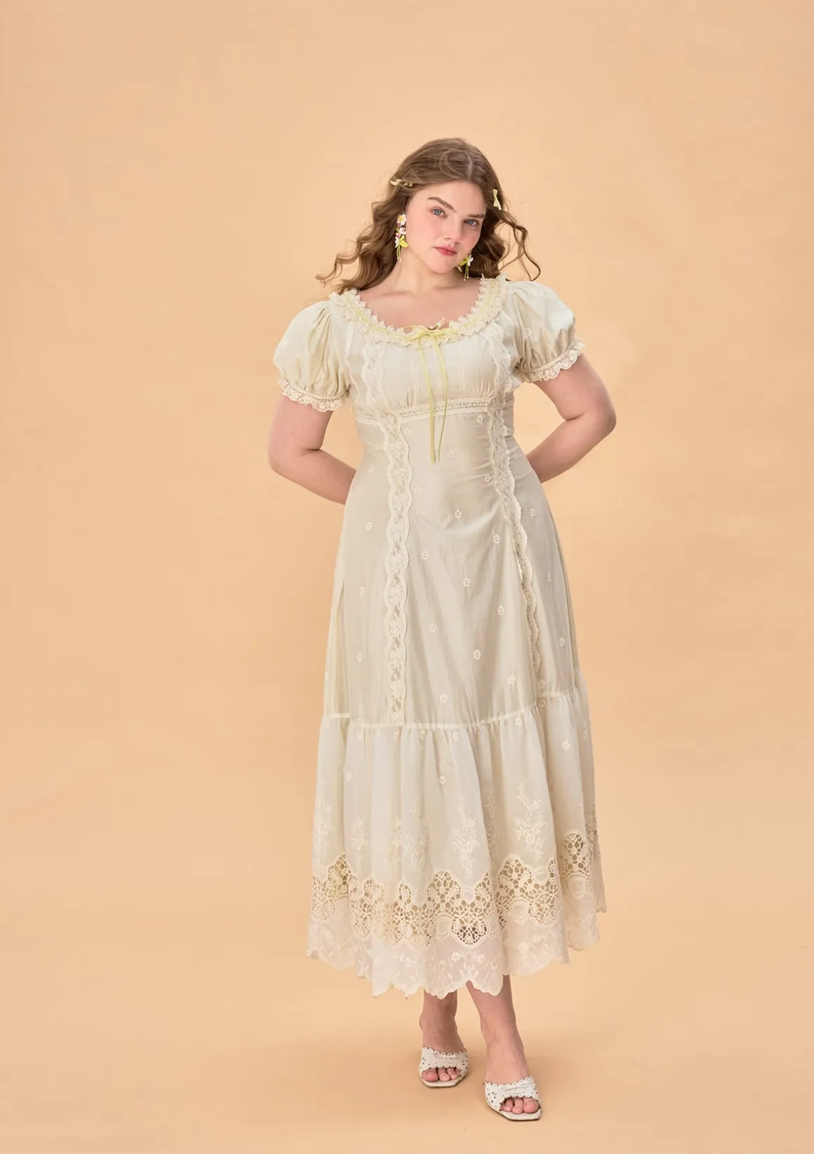 Curve & Plus Green Grapes Dress
