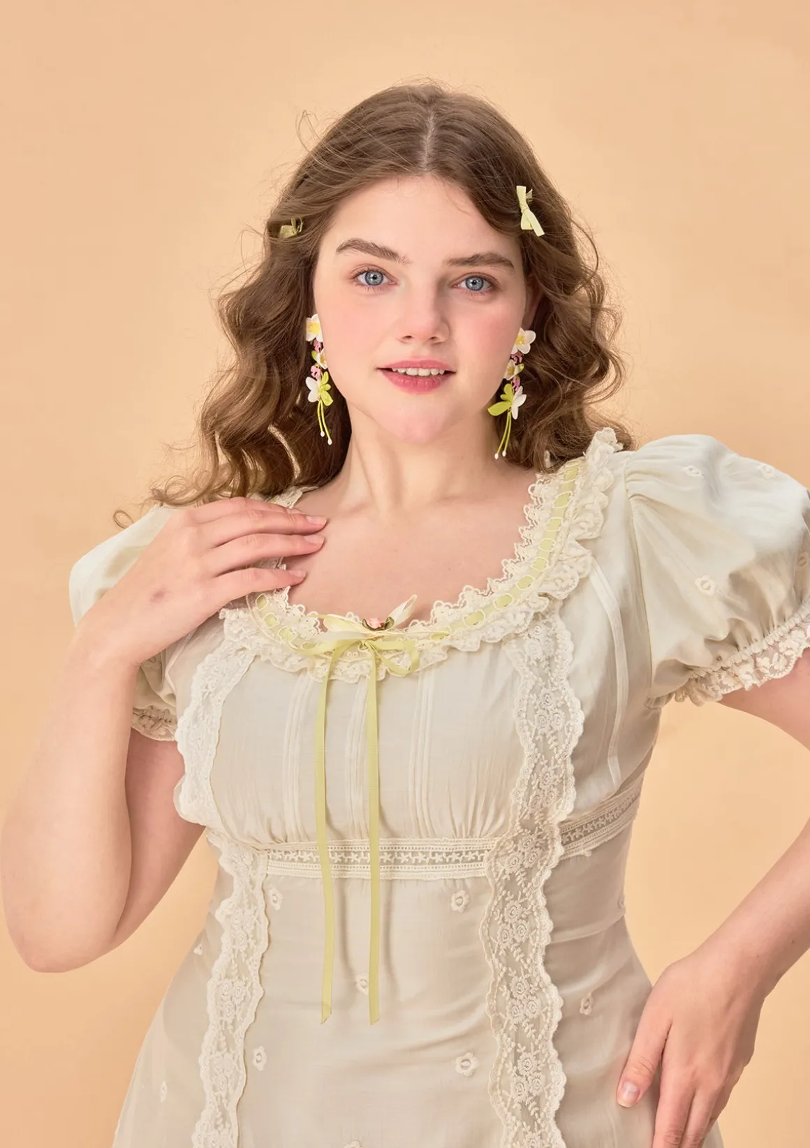 Curve & Plus Green Grapes Dress