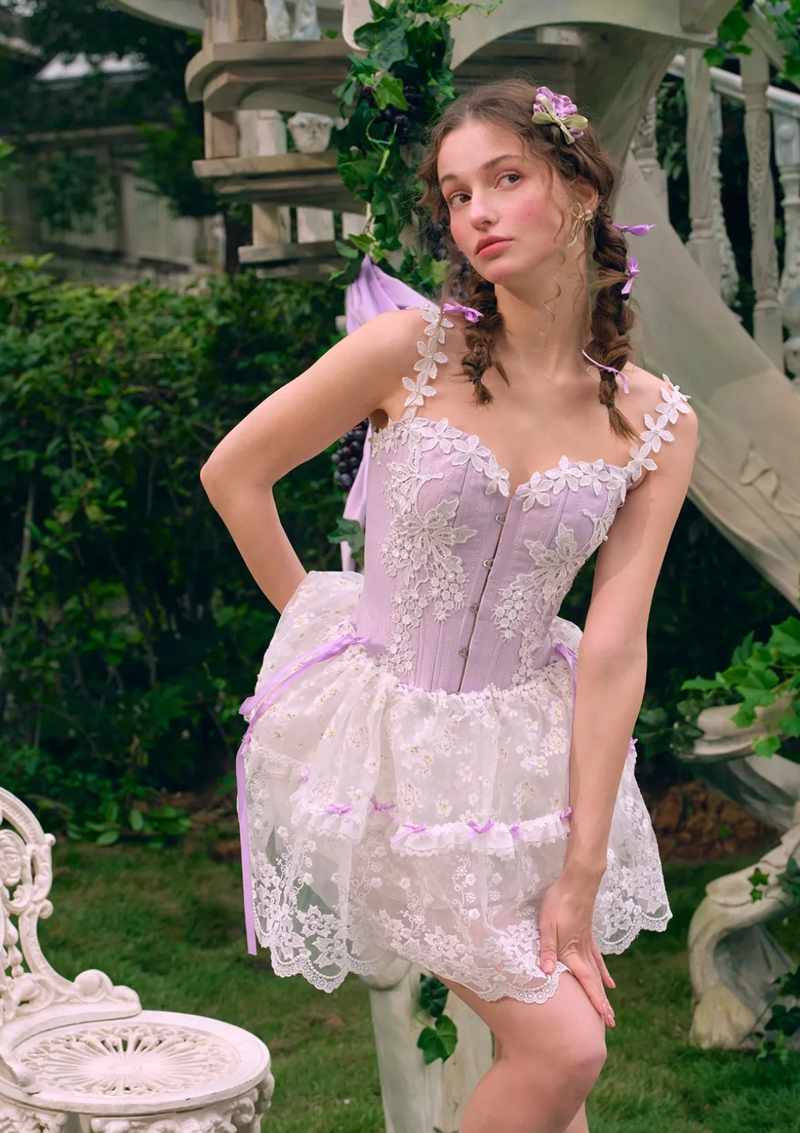 Curve & Plus Ice Grape Corset