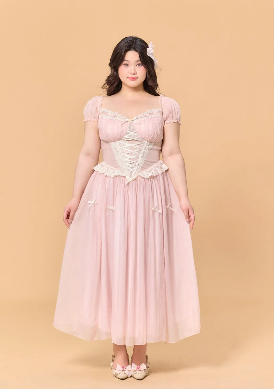 Curve & Plus Pink Mist Fairy Dress