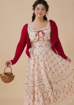 Curve & Plus Red Garnet Corset Dress