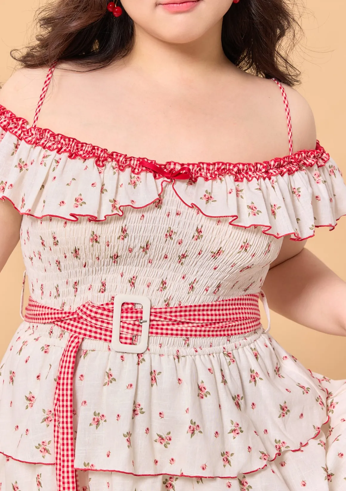 Curve & Plus Red Hood Maiden Dress