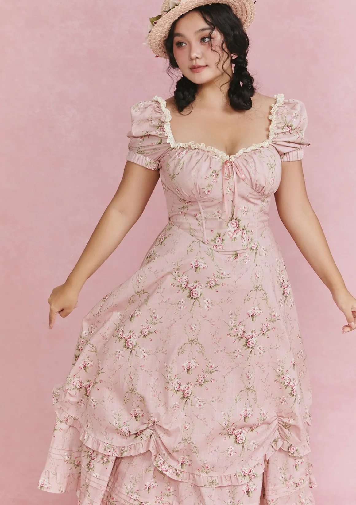 Curve & Plus Rosa Rubus Story Corset Dress