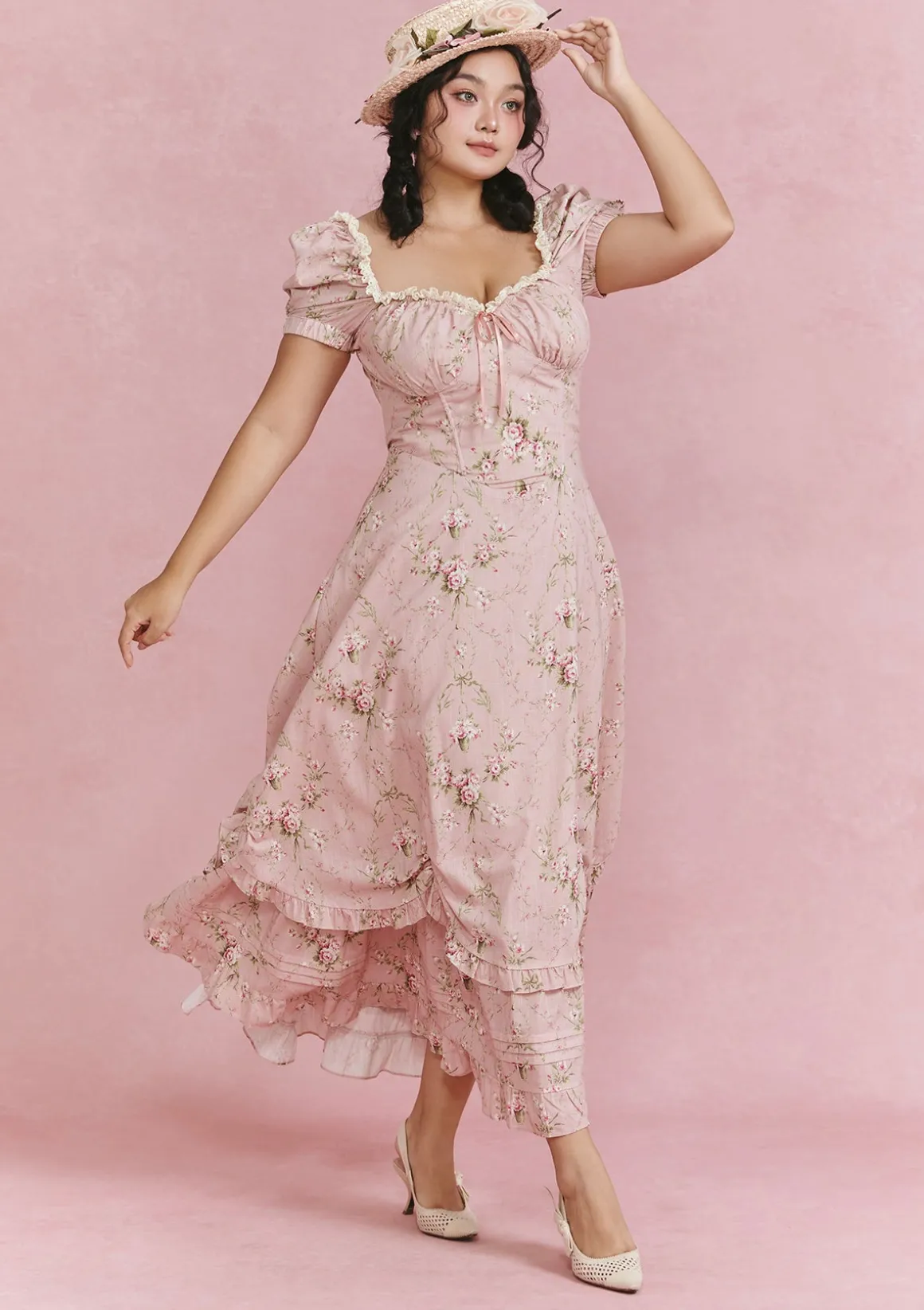 Curve & Plus Rosa Rubus Story Corset Dress