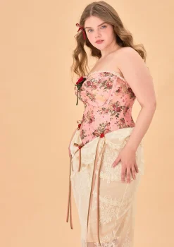 Curve & Plus Rose Sous La Lune Corset Dress