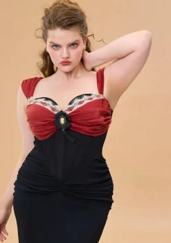Curve & Plus Shaking the Wine Glass Corset Dress