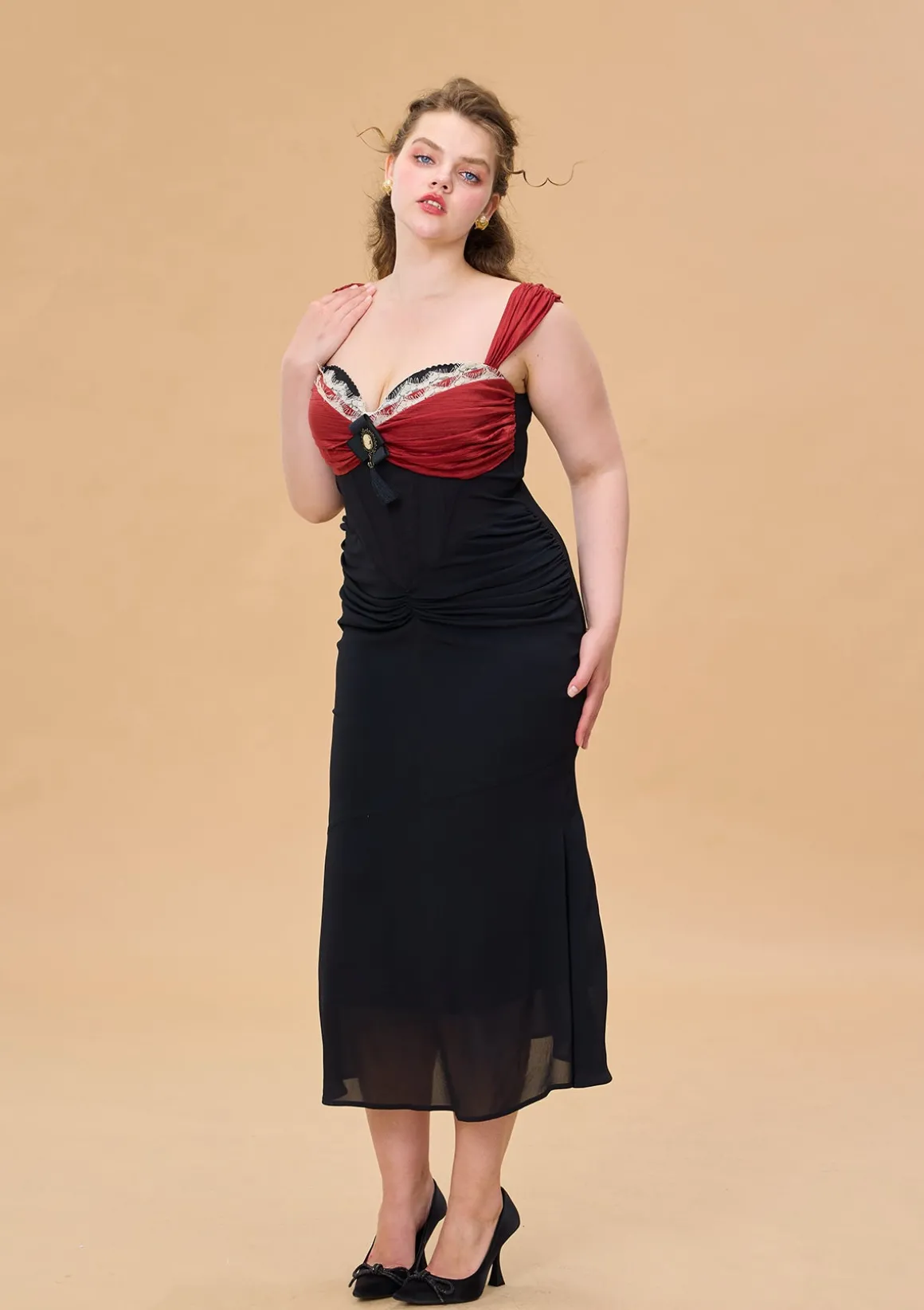 Curve & Plus Shaking the Wine Glass Corset Dress