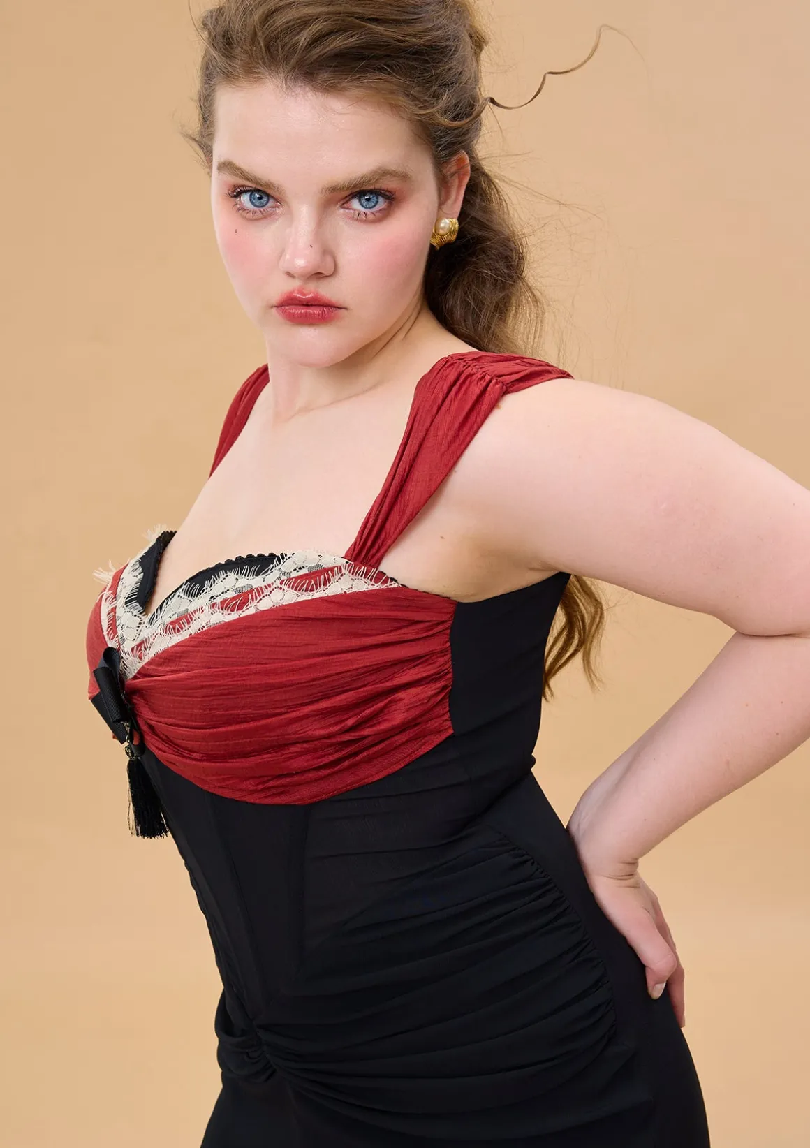 Curve & Plus Shaking the Wine Glass Corset Dress