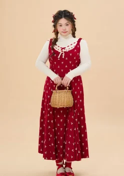 Curve & Plus Strawberry Newspaper Office Dress