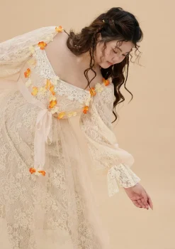 Curve & Plus Sunset & Orange Ocean Dress