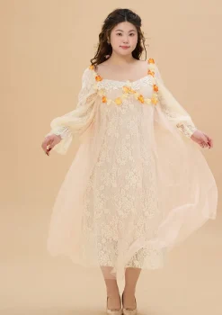 Curve & Plus Sunset & Orange Ocean Dress