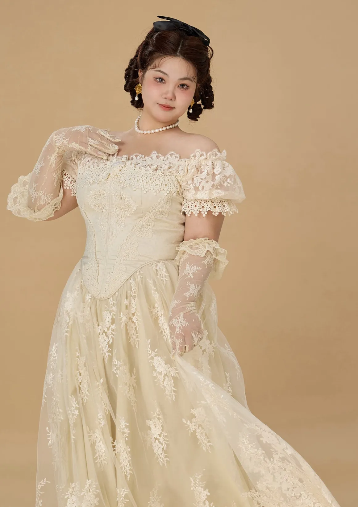 Curve & Plus The Tear of Blossom and Candle Corset Dress