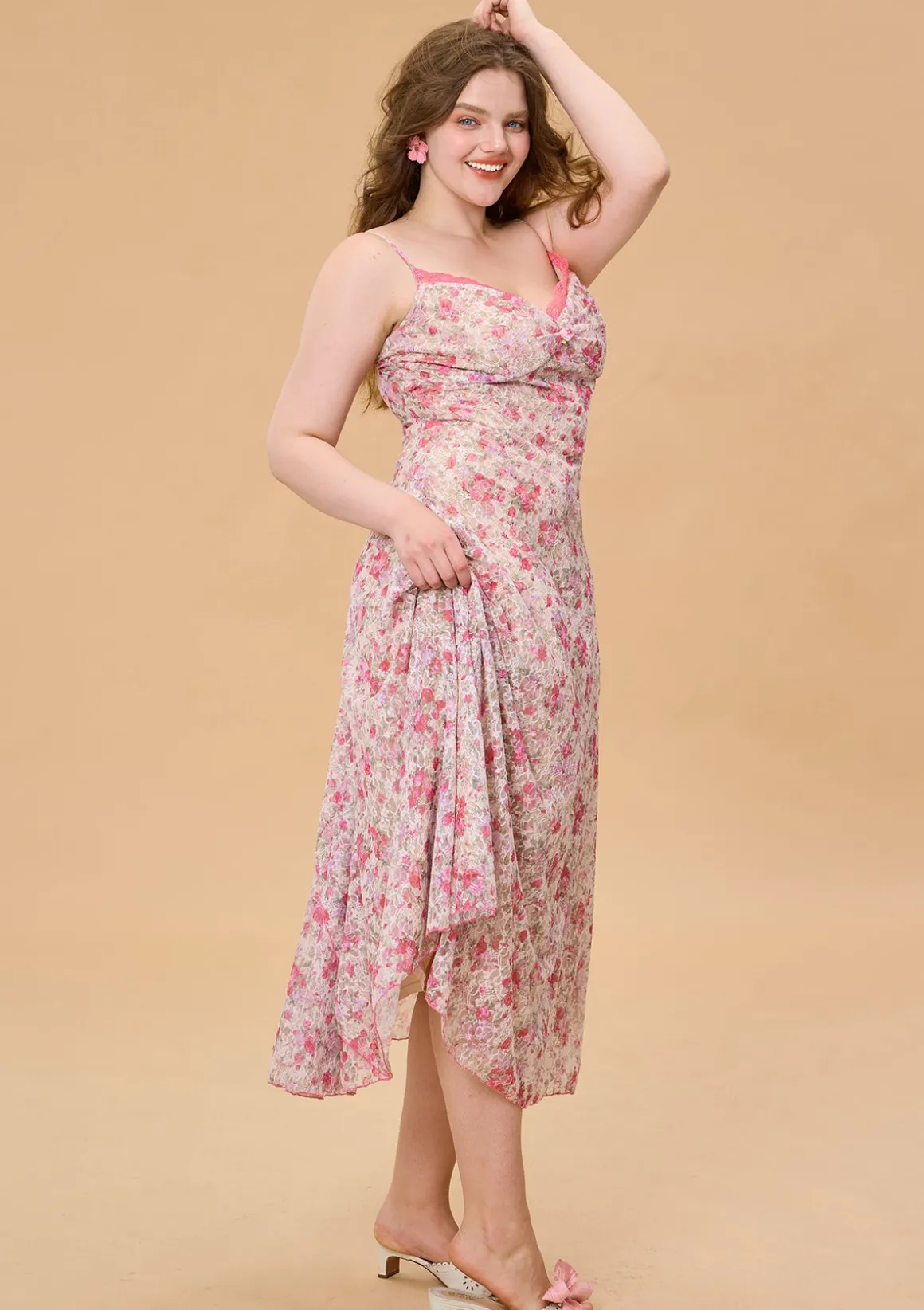 Curve & Plus Tuberose Rose Beauty Dress