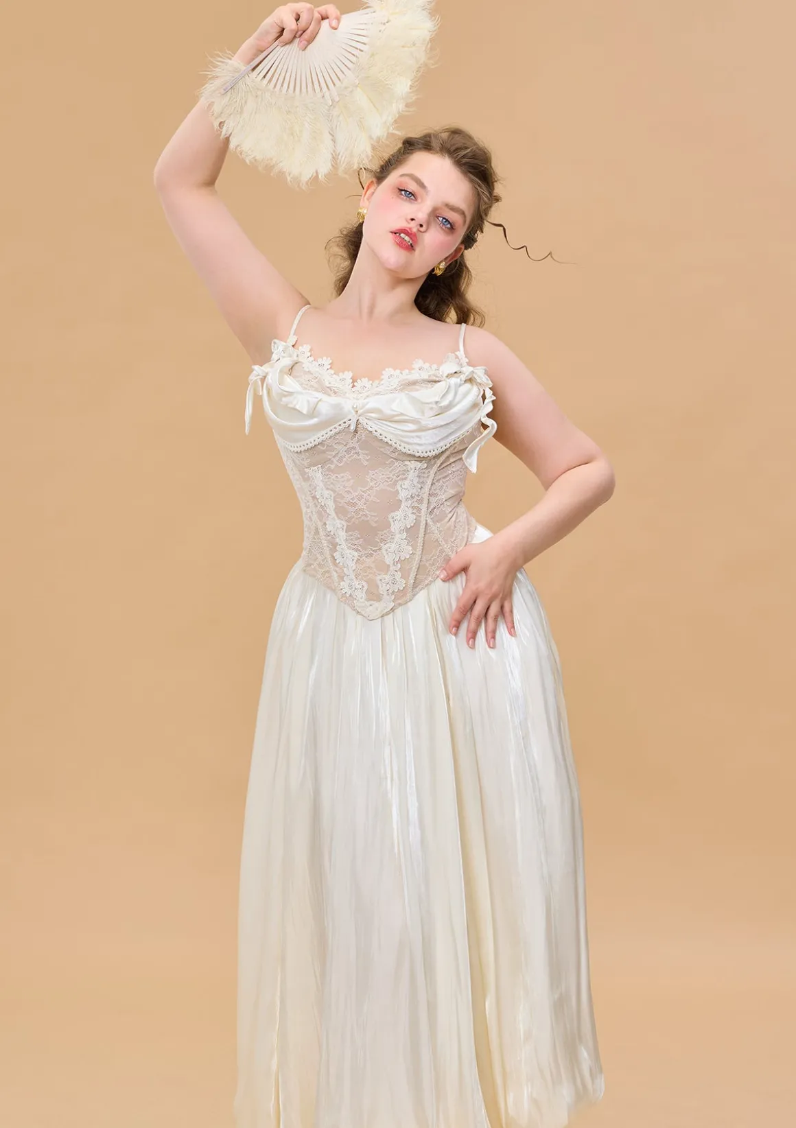 Curve & Plus White Butterfly Flora Skirt