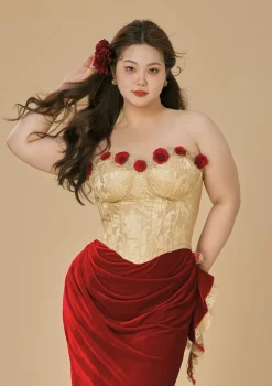 Curve & Plus Wild Rosa in Spain Corset Dress
