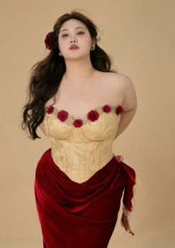Curve & Plus Wild Rosa in Spain Corset Dress
