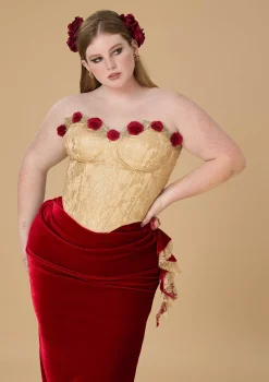 Curve & Plus Wild Rosa in Spain Corset Dress