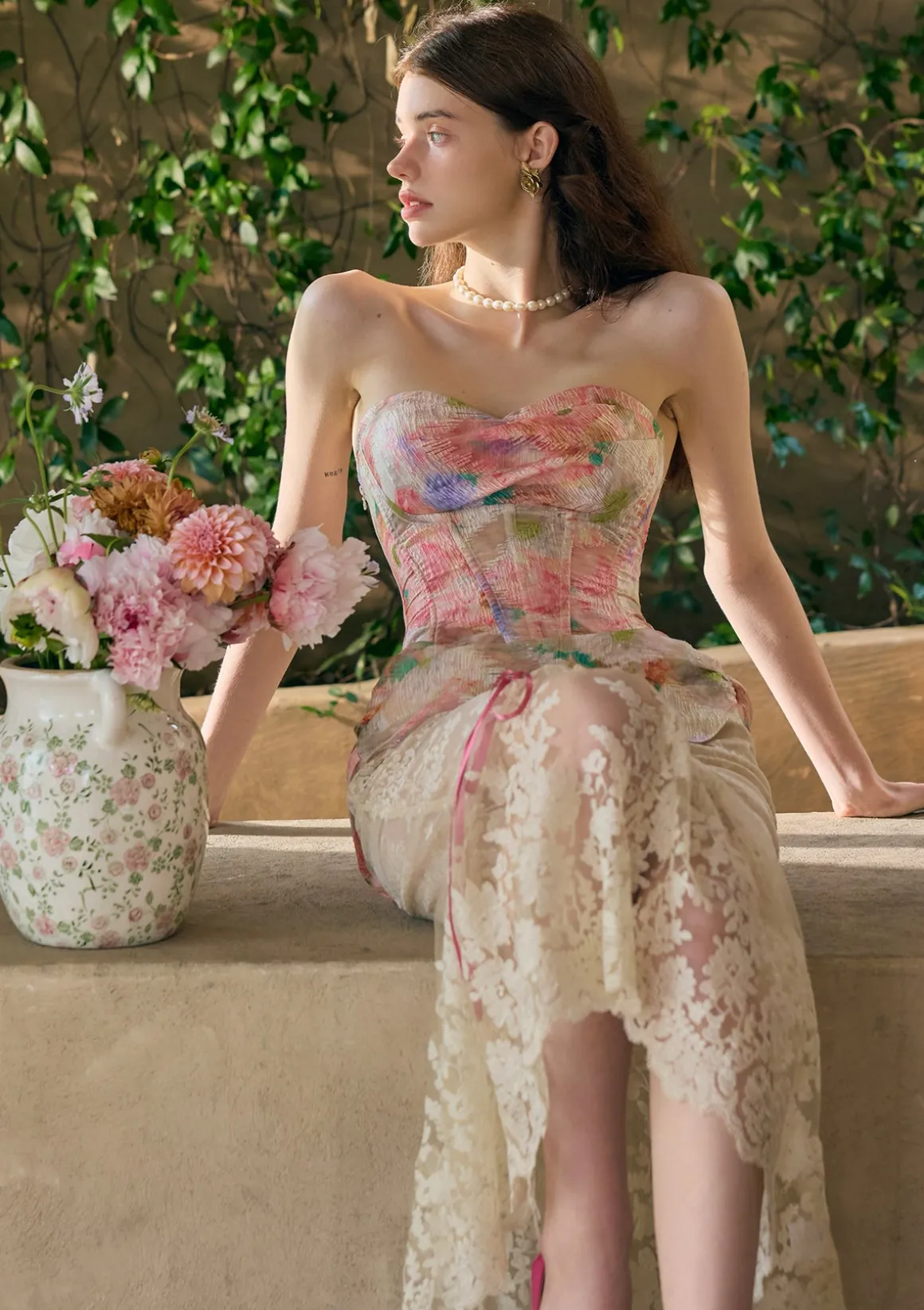 Floral Mirror Corset