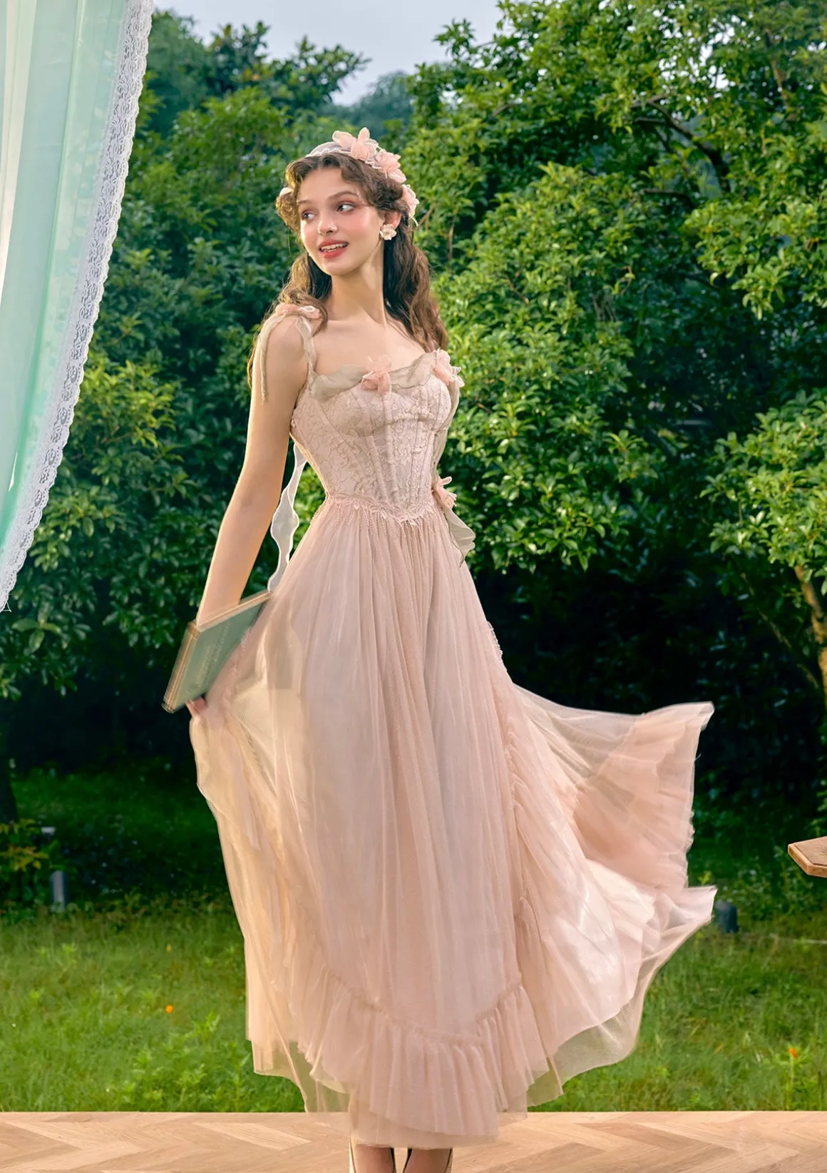 Flower Kissing Wonderland Corset Dress