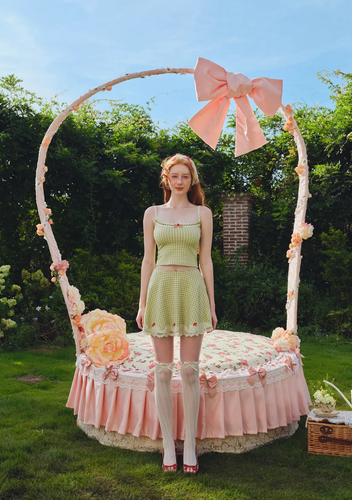 Matcha Cranberry Skirt